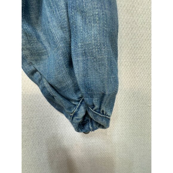 American Eagle Outfitters Womens Chambray Lace-Up Tunic Dress Size Blue Denim - Picture 9 of 12